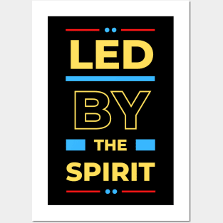 Led By The Spirit | Christian Typography Posters and Art